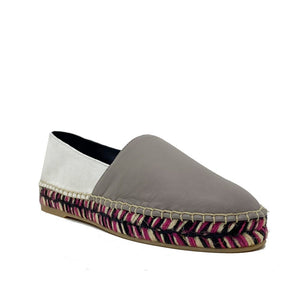 Beigefarbene Espadrilles aus Kalbsleder
