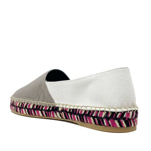 Beigefarbene Espadrilles aus Kalbsleder