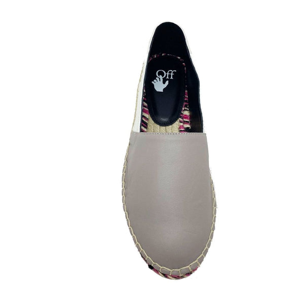 Beigefarbene Espadrilles aus Kalbsleder