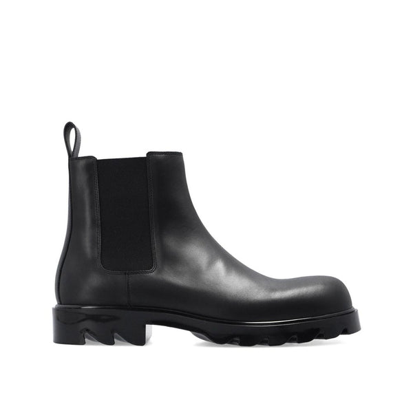 Schwarze Chelsea-Boots aus Kalbsleder