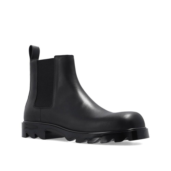 Schwarze Chelsea-Boots aus Kalbsleder