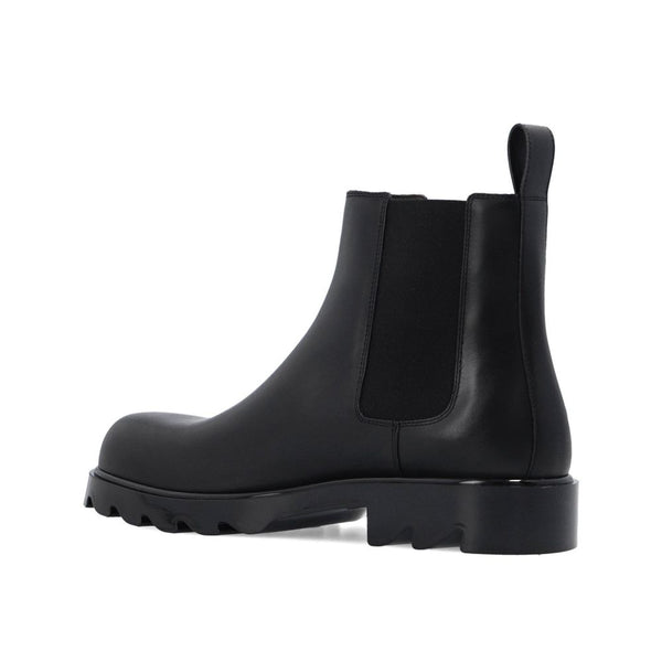Schwarze Chelsea-Boots aus Kalbsleder