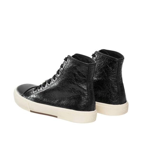 Schwarze High-Top-Sneaker aus Kalbsleder