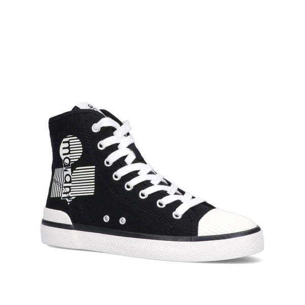 Schwarze High-Top-Sneaker aus Canvas