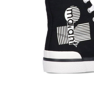 Schwarze High-Top-Sneaker aus Canvas