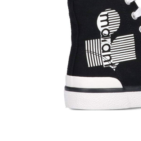 Schwarze High-Top-Sneaker aus Canvas