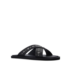 Schwarze Sandalen aus Kalbsleder