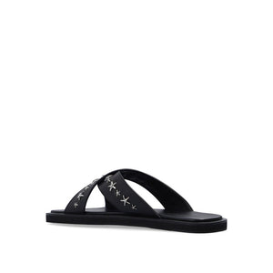 Schwarze Sandalen aus Kalbsleder