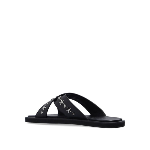 Schwarze Sandalen aus Kalbsleder