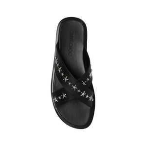 Schwarze Sandalen aus Kalbsleder