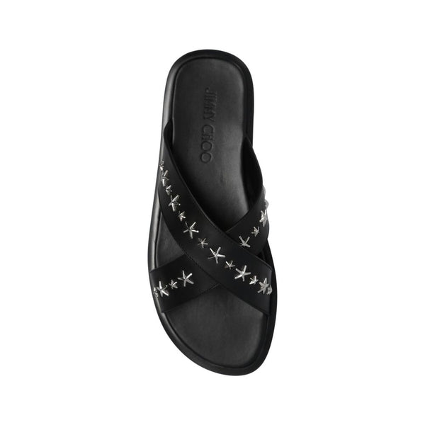 Schwarze Sandalen aus Kalbsleder