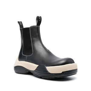 Schwarze Chelsea-Boots aus Kalbsleder