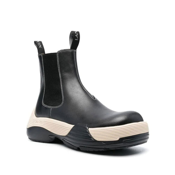 Schwarze Chelsea-Boots aus Kalbsleder