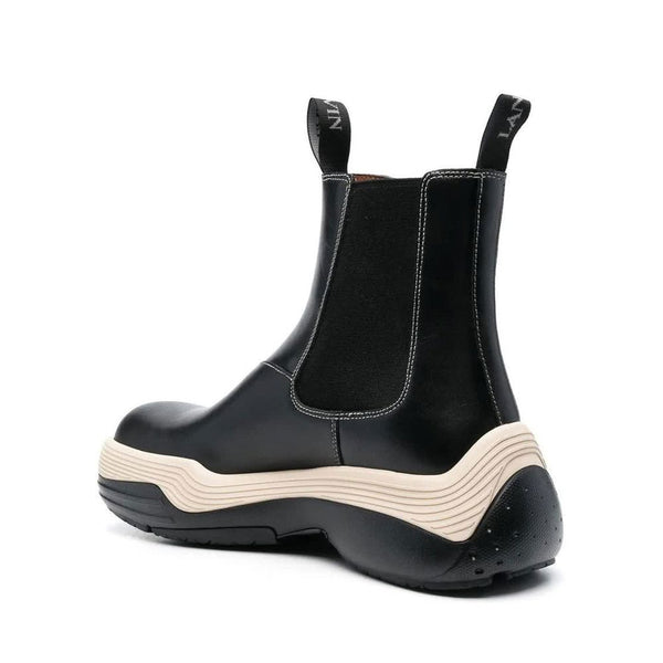 Schwarze Chelsea-Boots aus Kalbsleder