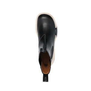 Schwarze Chelsea-Boots aus Kalbsleder