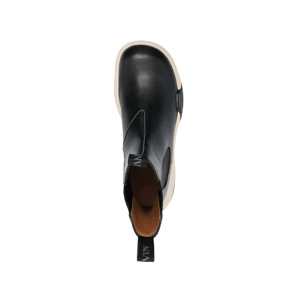 Schwarze Chelsea-Boots aus Kalbsleder