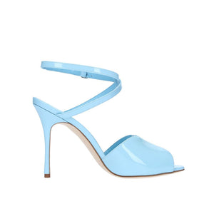 Blaue Sandalen aus Kalbsleder