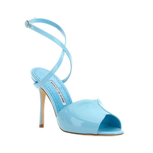 Blaue Sandalen aus Kalbsleder