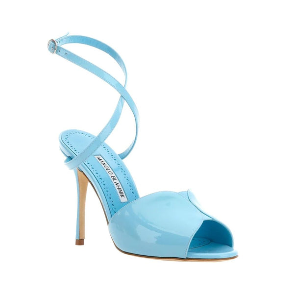 Blaue Sandalen aus Kalbsleder
