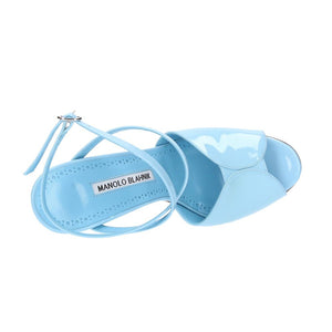 Blaue Sandalen aus Kalbsleder