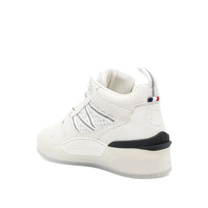 Hochwertige High-Top-Sneaker aus weißem Kalbsleder