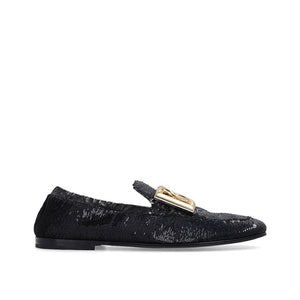 Elegante Schwarze Stoff-Loafer zum Hineinschlüpfen