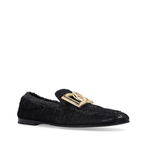 Elegante Schwarze Stoff-Loafer zum Hineinschlüpfen