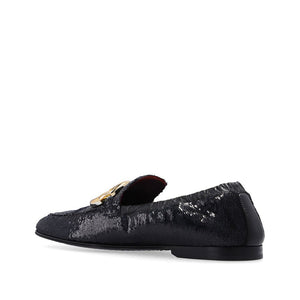 Elegante Schwarze Stoff-Loafer zum Hineinschlüpfen