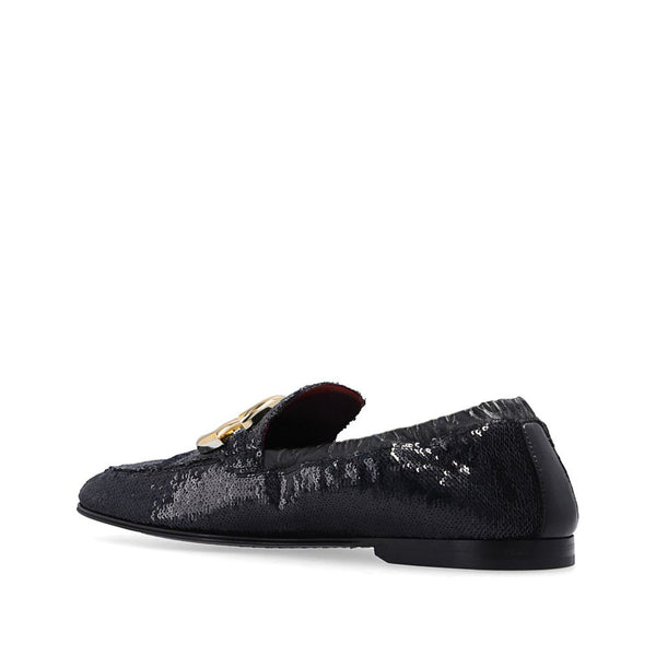 Elegante Schwarze Stoff-Loafer zum Hineinschlüpfen