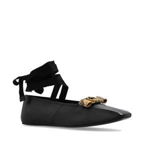Schwarze Ballerinas aus Kalbsleder