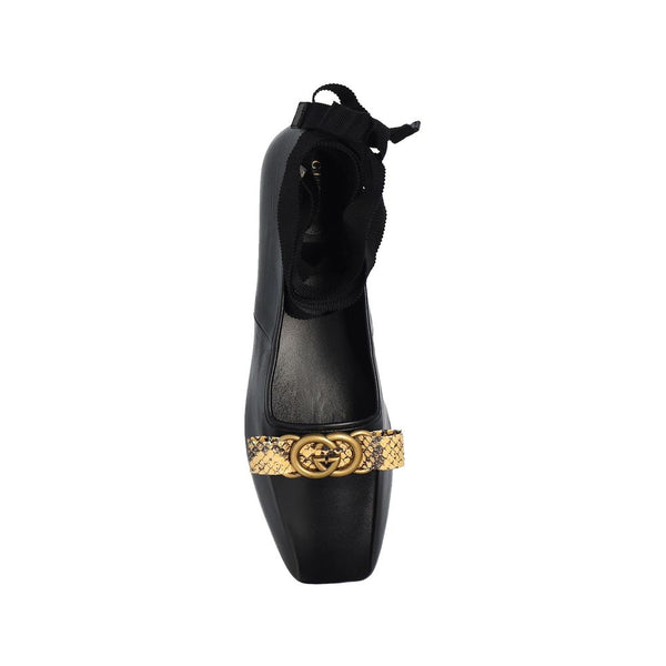 Schwarze Ballerinas aus Kalbsleder