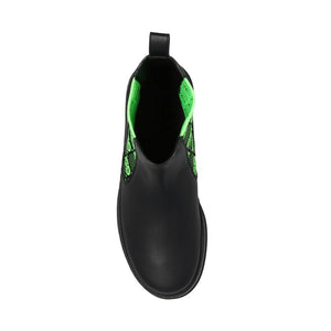 Schwarze Leder-Chelsea-Boots