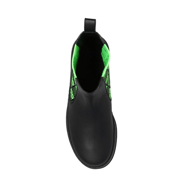 Schwarze Leder-Chelsea-Boots