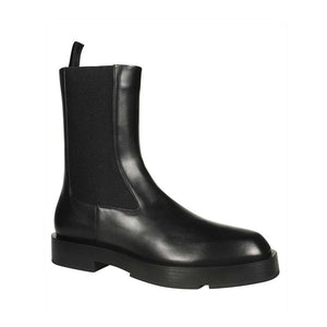 Schwarze Chelsea-Boots aus Kalbsleder