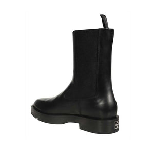 Schwarze Chelsea-Boots aus Kalbsleder