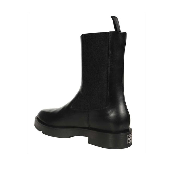 Schwarze Chelsea-Boots aus Kalbsleder