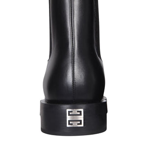 Schwarze Chelsea-Boots aus Kalbsleder