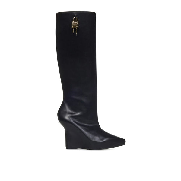Stiefel aus schwarzem Kalbsleder
