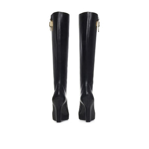 Stiefel aus schwarzem Kalbsleder