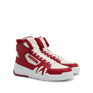 Hochwertige rote Sneakers aus Kalbsleder