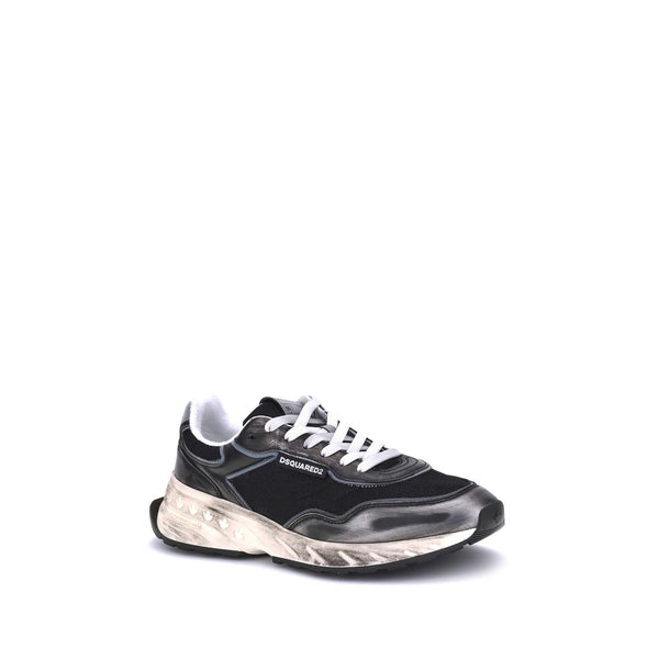 Schwarze Sneaker aus Kalbsleder Bos Taurus