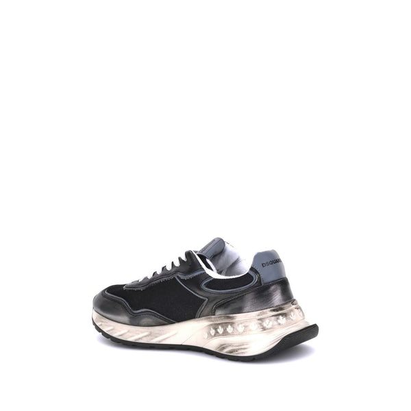 Schwarze Sneaker aus Kalbsleder Bos Taurus