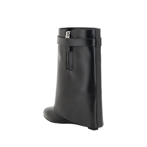 Schwarze Kalbshaut Bos Taurus Stiefeletten