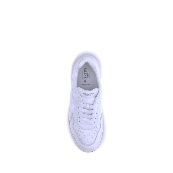 Weiße Kalbshaut Bos Taurus Sneakers mit niedrigem Schaft