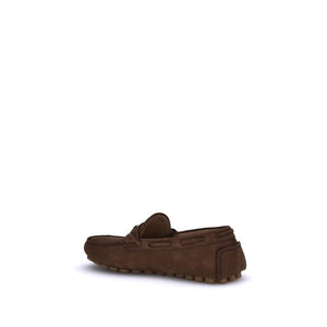 Elegante braune Gummilaufschuhe zum Hineinschlüpfen