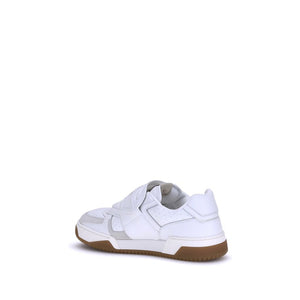 Weiße Kalbshaut Bos Taurus Sportschuhe