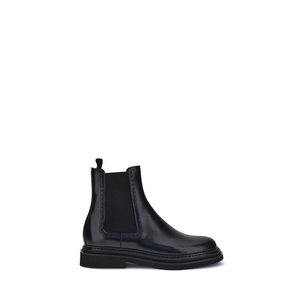 Schwarze Kalbshaut Bos Taurus Chelsea-Stiefel