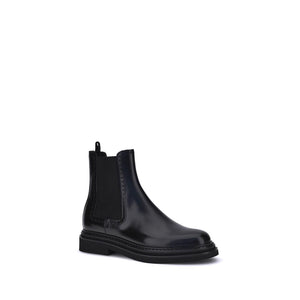 Schwarze Kalbshaut Bos Taurus Chelsea-Stiefel