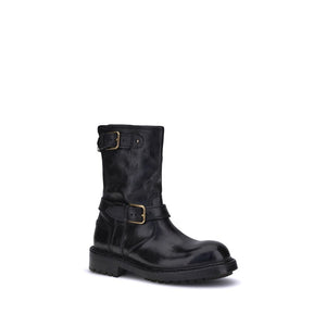 Schwarze Kalbshaut Bos Taurus Schnürstiefel