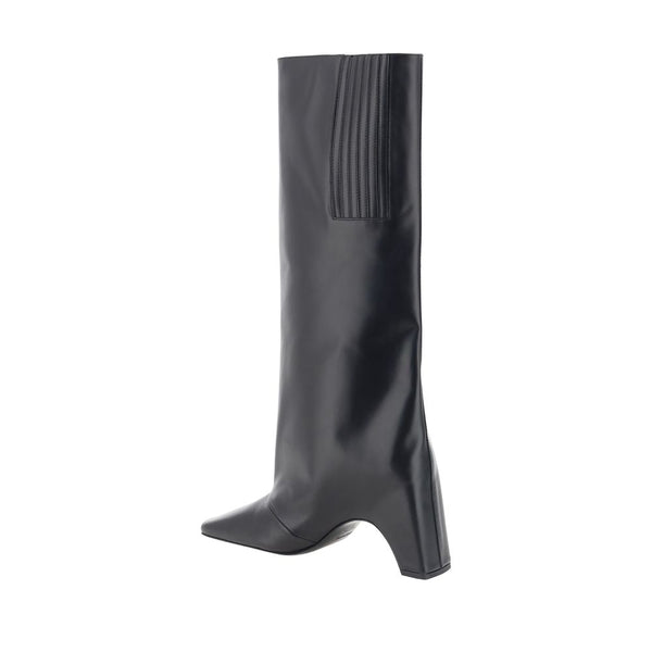 Schwarze Kalbshaut Bos Taurus High-Heel-Stiefel